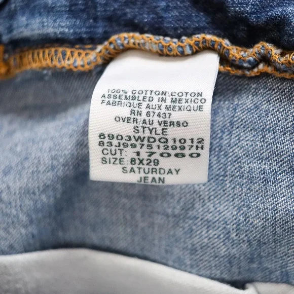 Vintage Polo Jeans Co Ralph Lauren Saturday Jean Womens 8x29 Blue Straight Leg - Picture 5 of 12